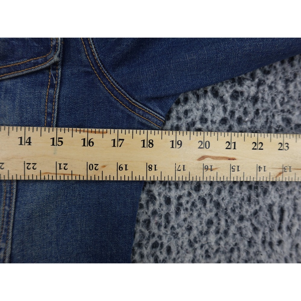Driftwood Geena Denim Jacket Womens Small Blue Floral Embroidered Distressed - Picture 7 of 11